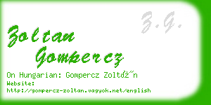 zoltan gompercz business card